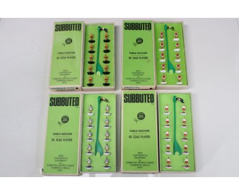 Subbuteo - Five boxed HW Subbuteo teams to include Arsenal, Bradford City, Manchester City away, Poland (?) and QPR, all comp