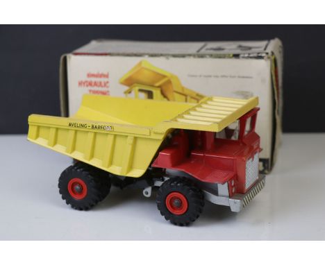 Boxed Dinky 924 Aveling Barford Centaur Dump Truck diecast model, gd with some paint loss, red cab and hubs, fair-gd box 