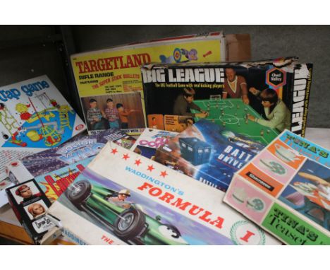 10 Boxed circa 1970s/80s board games and toys to include Ideal Mousetrap, 2 x Strawberry Fayre Doctor Who, Action GT Terrahaw