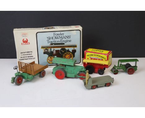 Boxed Hales Fowler Showmans Traction Engine plastic kit, Dinky Aveling Barford, boxed plastic 1924 Fowler Showman's Engine et