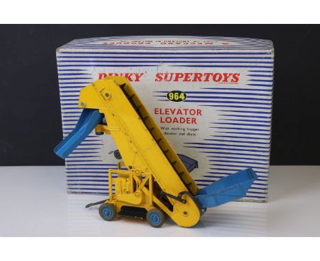 Boxed Dinky Supertoys 964 Elevator Loader diecast model showing some play wear but gd overal, gd box with name written to lid