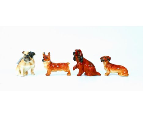 Royal Doulton K series Dogs to include Corgi K16, Bulldog, Spaniel with Bandage K9 &amp; Dachshund K11(4) 