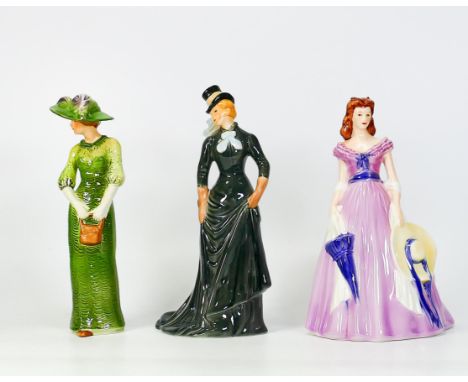 Goebel Lady Figures Southern Belle 1860, Equestrian 1876 &amp; Edwardian Grace 1911(3) 