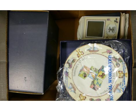 Mixed collection of royal worcester items to include newborn figure,ilove you mug, nursery wear ect. 