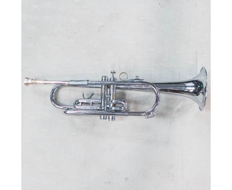 Chromed Brass Band Instrument Bugle , more instruments from this clearance featured in the following auction on Sunday 9th 