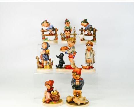 A Collection of Goebel Hummel Figures, tallest 13.5cm(8) 