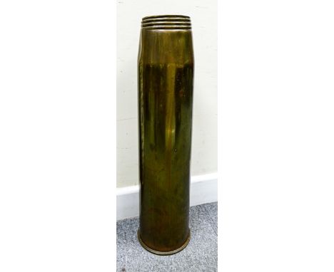 4.5" large Naval shell case, marked Broad arrow 000 gd1/73, height 64cm 