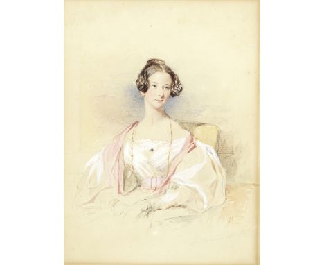George Richmond, RA (British, 1809-1896)Portrait of Lady Charlotte Augusta Chetwynd, née Hill (1815-1861) signed and dated 'G