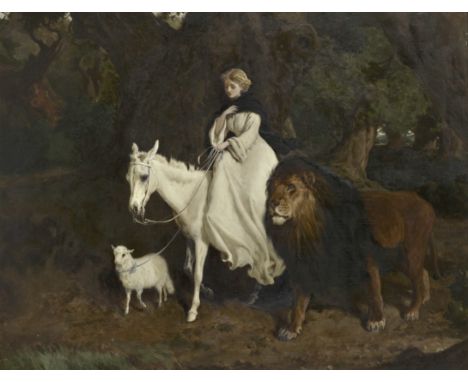 Charles Burton Barber, ROI (British, 1845-1894)The lamb with the lion signed and dated 'C.B.Barber/1873' (lower right)oil on 