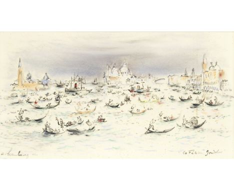 André Hambourg (French, 1909-1999)'La fête des gondoliers' signed and dated 'a. hambourg 1960' (lower left); titled 'La fête 