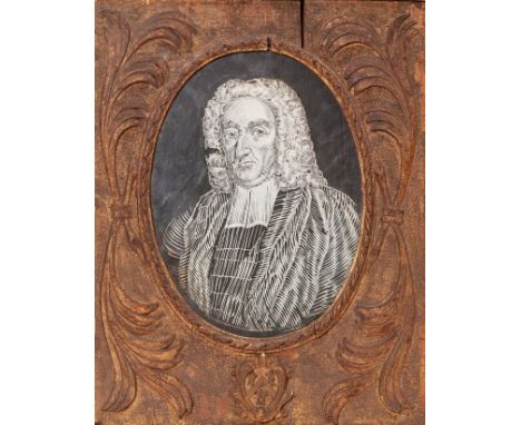 NATHANIEL BERMINGHAM (BORN: IRELAND C.1720 F/ 1736-74) 'Portrait of Jonathan Swift, c.1774.' Head and shoulders, in white cut