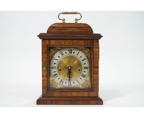 A bracket clock, with Franz Hermle movement, striking on five gongs, the brass dial signed John Borgell, Birmingham, in an 18
