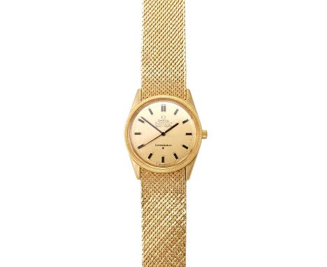 Omega: An 18 Carat Gold Automatic Centre Seconds Wristwatch, signed Omega, model: Constellation, ref: 1061, 1969, (calibre 71