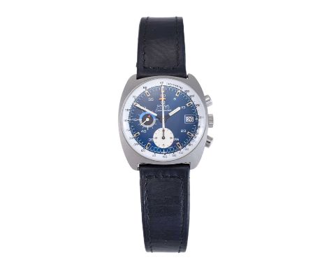 Omega: A Stainless Steel Automatic Calendar 24-hour Indication Chronograph Wristwatch, signed Omega, model: Seamaster, ref: 1