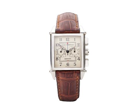 Girard Perregaux: A Stainless Steel Automatic Chronograph Wristwatch, signed Girard Perregaux, model: Vintage 1945, ref: 2599