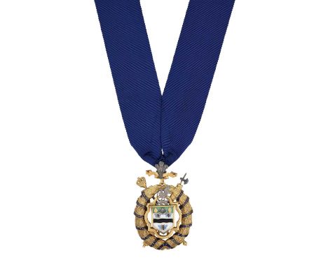 An Elizabeth II Gold and Enamel Blackburn Replica Mayoral Badge,  by Vaughton and Sons, Birmingham, 1968, 18ct  formed as an 