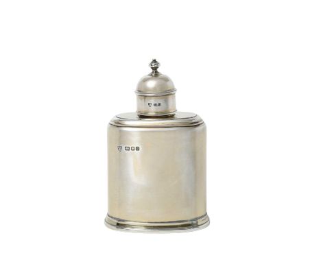 A George VI Silver-Gilt Scent-Bottle,   by Tessiers Ltd., London, 1938 in the form of a George I silver tea-caddy, slightly t