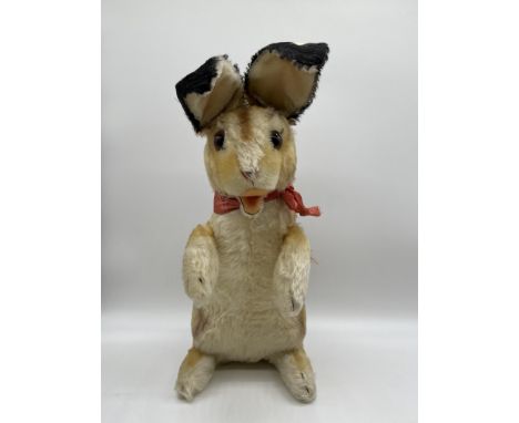 Rare 1960's Vintage Steiff Manni Bunny Rabbit Large Size Rabbit.