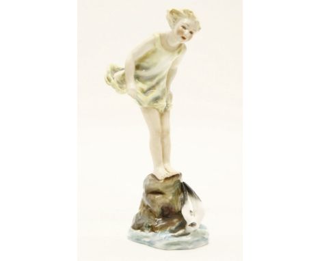 A Royal Worcester F G Doughty porcelain figure,'Sea Breeze', No. 3008, 21.5cm high