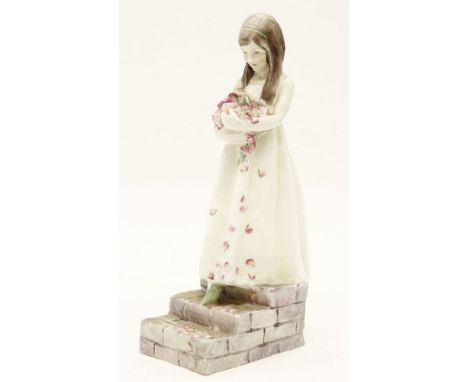 A Royal Worcester F G Doughty porcelain figure, 'The Bridesmaid', No. 3224, 21.5cm high
