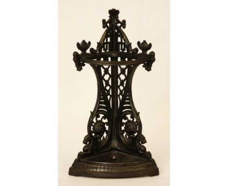 A cast iron corner stick stand, 78cm high
