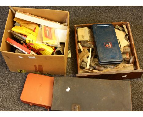 A quantity of tools, including pliers, drills, spanner set, screw drivers, mallets, etc