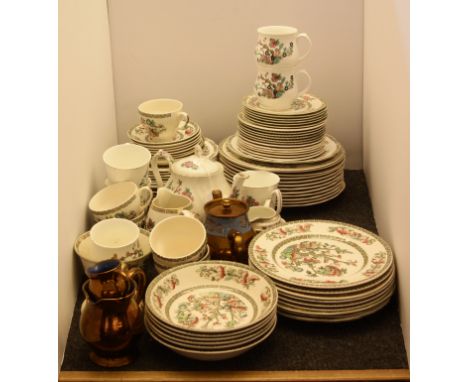 An Indian tree dinner and tea service, together with a collection of china items to include a blush ivory jug and a collectio