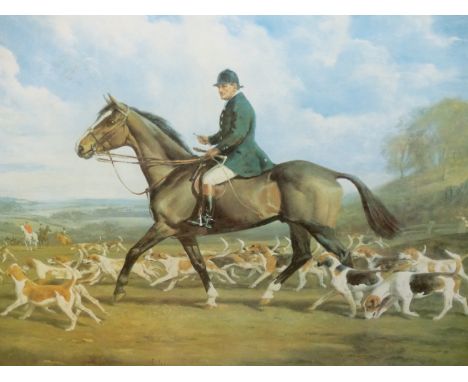 RICHARD MILLAIS.  (1901-1999)   ARR.   CAPTAIN R.E.WALLACE, MASTER AND HUNTSMAN OF THE HEYTHROP HOUNDS, PENCIL SIGNED LIMITED