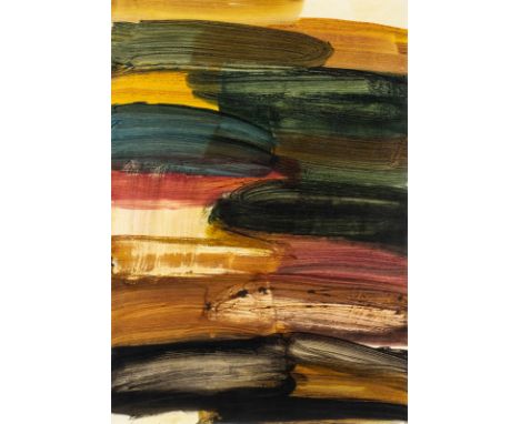ISA DAHL1965 RavensburgOHNE TITEL Gouache und Acryl auf Karton. BM 100 x 69,5 cm (R. 135,5 x 105 cm). Im Passepartout montier