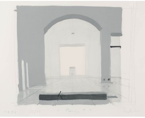 BEN WILLIKENS1939 Leipzig'RÄUME III' (1999) Farbserigraphie auf Bütten. BM 70 x 99 cm (R. 97,5 x 127,5 cm). Untenstehend im S