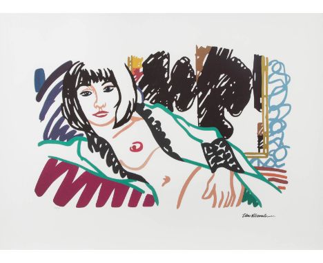 TOM WESSELMANN (NACH)1931 Cincinnati, Ohio - 2004 New YorkMONICA IN ROBE WITH MOTHERWELL Farblithografie auf Arches. BM 56,5 