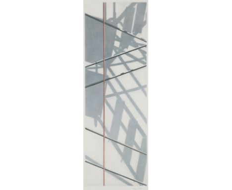 ANNETTE BESGEN1958 Nideggen-Schmidt'CRISSCROSS III' (2001) Farbkreide und Graphitstift auf Papier. 79,5 x 27 cm (R. 101,5 x 7
