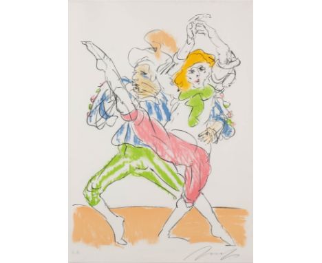 ALFRED HRDLICKA1928 Wien - 2009 ebendaLA DANSE (1986) Lithografie und Siebdruck in Farbe auf Rives. BM 65 x 50 cm (R. 86 x 70