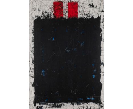EN. WITTTätig 2. H. 20. Jh.OHNE TITEL (1987) Mischtechnik (Öl, Pastell, u.a.) auf Karton. SM 98,5 x 69 cm (R. 102 x 72,5 cm).