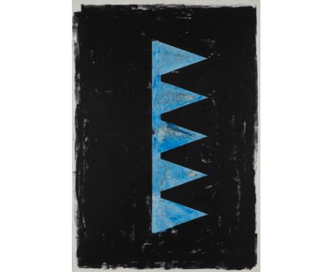EN. WITTTätig 2. H. 20. Jh.'EISZEIT' (1987) Mischtechnik (Öl, Pastell, u.a.) auf Karton. SM 68,5 x 98 cm (R. 74,5 x 104 cm). 