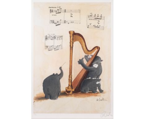 OTTO WAALKES1948 Emden'HARPO'S THEME' (2013) Farblithografie auf Büttenpapier. DM 67 x 47 cm (R. 76 x 55,5 cm). Unten rechts 