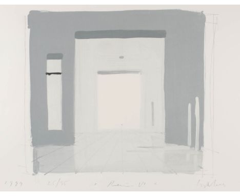 BEN WILLIKENS1939 Leipzig'RÄUME VI' (1999) Farbserigraphie auf Bütten. BM 70 x 99 cm (R. 97,5 x 127,5 cm). Untenstehend im St
