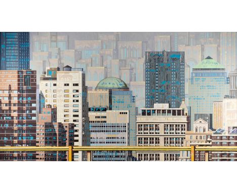 DOROTHEA GELKER1958 Altenberge, Westfalen'COLD SUNBURN' (2006) Öl und Acryl auf Leinwand. 160 x 290 cm (R. 165 x 295 cm). Auf