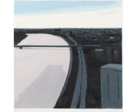 SIGRID NIENSTEDT1962 KrebeckOHNE TITEL (LANDSCHAFT I) Farbserigraphie auf Velin. DM 49,5 x 49,5 cm, BM 60 x 60 cm (R. 77 x 77