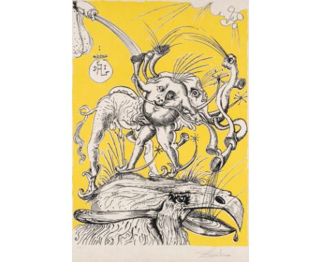SALVADOR DALÍ1904 Figueres, Girona - 1989 ebendaBLATT AUS 'LES SONGES DROLATIQUES DE PANTAGRUEL' (1973) Farblithografie auf J