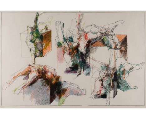 MODERNER KÜNSTLERTätig 2. H. 20. Jh.OHNE TITEL (FIGURATION I, 1967) Farblithografie auf Velin. SM 52,5 x 78 cm (R. 75 x 100,5