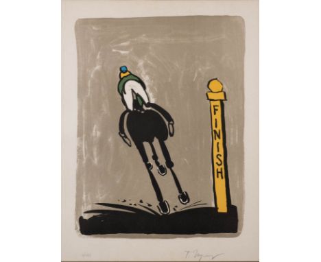 TOMI UNGERER1931 Straßburg - 2019 Cork, IrlandDAS PFERDERENNEN Farblithografie auf Rives. DM 39,5 x 29,5 cm (R. 60,5 x 50 cm)