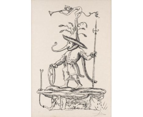 SALVADOR DALÍ1904 Figueres, Girona - 1989 ebendaBLATT AUS 'LES SONGES DROLATIQUES DE PANTAGRUEL' (1973) Lithografie auf Japan
