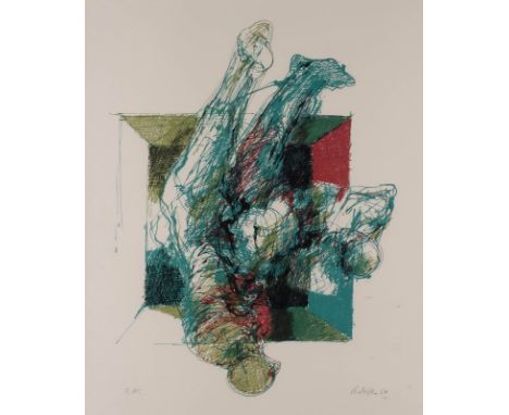 MODERNER KÜNSTLERTätig 2. H. 20. Jh.OHNE TITEL (FIGURATION II, 1967) Farblithografie auf Velin. SM 63 x 52 cm (R. 86 x 75 cm)