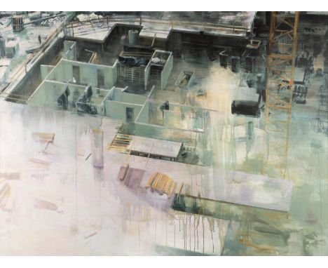 ANJA GANSTER1968 Mainz'BAUSTELLE' (2006) Acryl und Öl auf Leinwand. 150 x 199 cm (R. 154 x 205 cm). Rückseitig betitelt, sign