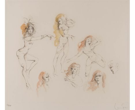 LEONOR FINI1908 Buenos Aires - 1996 ParisETUDE DES FEMMES Radierung auf Velin. DM 37,5 x 44 cm (R. 67 x 72 cm). Unten rechts 