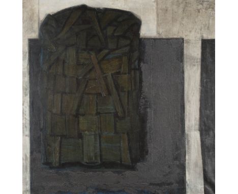 ERWIN EICHBAUM1928 Düsseldorf - 2017 ebenda'GROSSER KORB' (1961) Öl auf Leinwand. 100,5 x 100,5 cm (R. 101,5 x 101,5 cm). Obe
