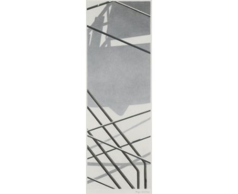 ANNETTE BESGEN1958 Nideggen-Schmidt'CRISSCROSS V' (2001/2002) Farbkreide und Graphitstift auf Papier. 79,5 x 27 cm (R. 101,5 