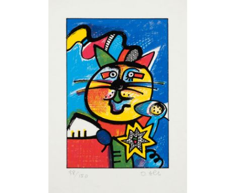 OTMAR ALT1940 Wernigerode - lebt und arbeitet in HammKONVOLUT AUS DREI ARBEITEN Jew. Farbserigraphie auf Velin. Jew. DM 27 x 