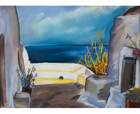 OTTO HERBIG1889 Dorndorf - 1971 WeilheimBUCHT VON PROCIDA Pastell und Gouache auf festem Papier. SM 44,5 x 60 cm (R. 52 x 67,